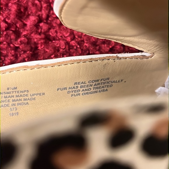 Nine West Cheetah Leopard Pony Hair Slip On Mules size 8.5 - Picture 10 of 17